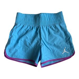 JORDAN Girls Size Medium Aquarius Blue Swim Shorts Swim Trunks Bathing Suit NWT